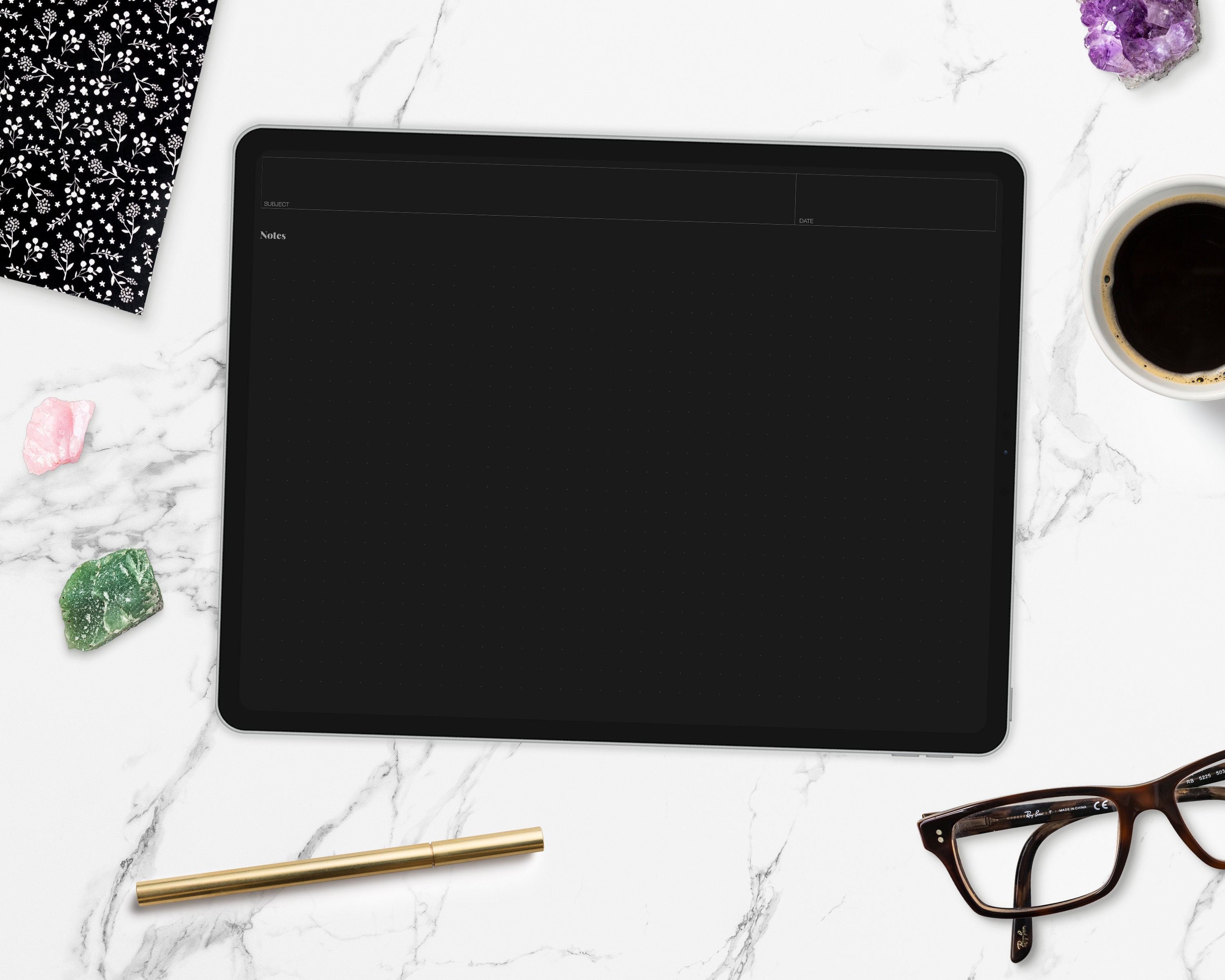 Highcontrast Digital Notetaking Templates for Students, Meetings, and