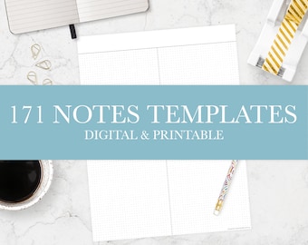 GoodNotes Template | Virtual Learning | Ultimate Printable Notes Bundle | 171 Templates | Plain, Dot Grid, and Square Grid