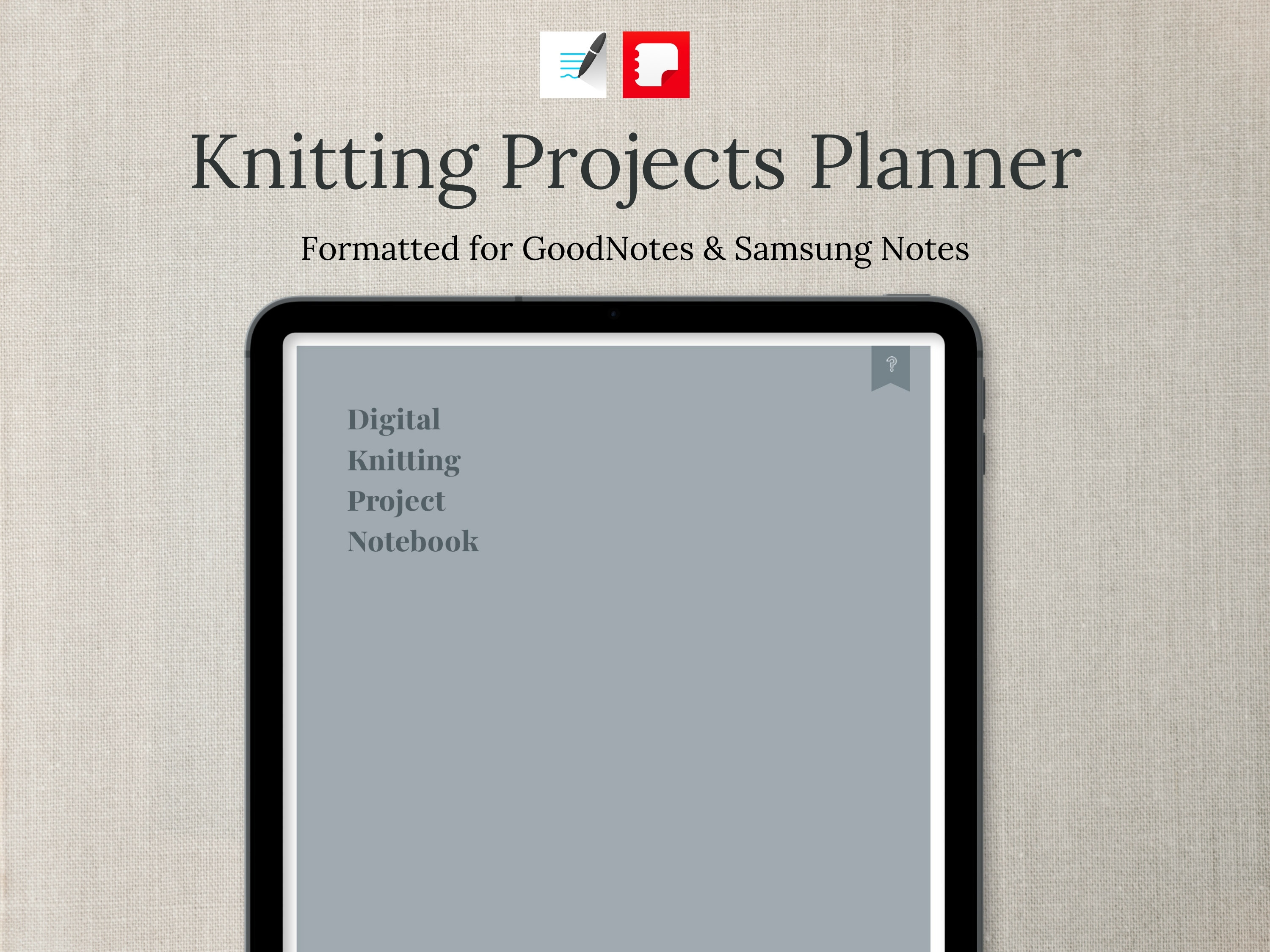 Digital Knitting Project Planner - Ultimate Project Organizer for Knitters | Whale Blue Color