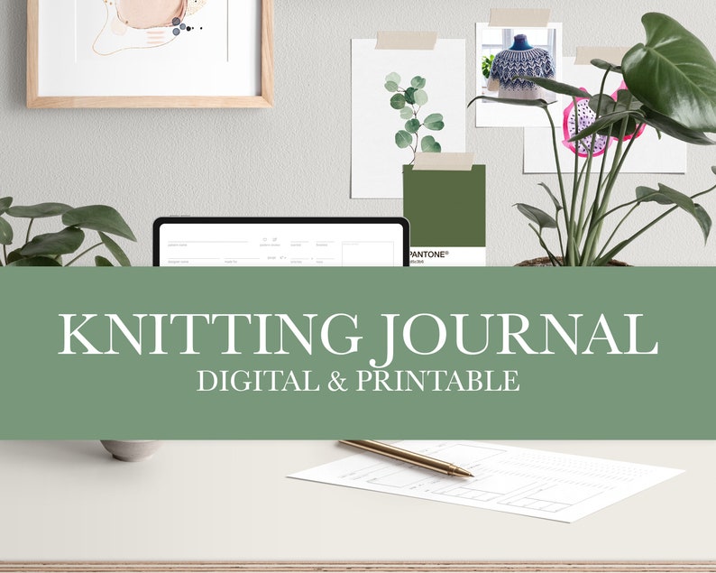 Knitting Journal for Project Notebooks or Digital Planners and Binders | Printable & Digital Versions | Clean and Simple Design 