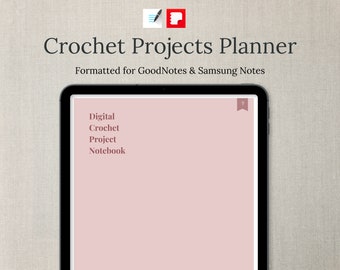 Digital Crochet Project Planner - Ultimate Project Organizer for Crochet | Antique Brick Color