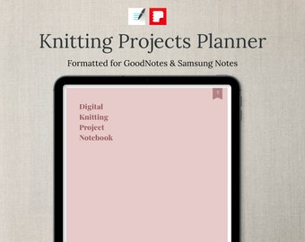 Digital Knitting Project Planner - Ultimate Project Organizer for Knitters | Antique Brick Color