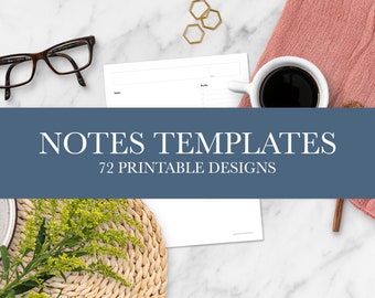 Printable Class Notes Templates for Students, Meetings, and Work From Home | 72 layouts