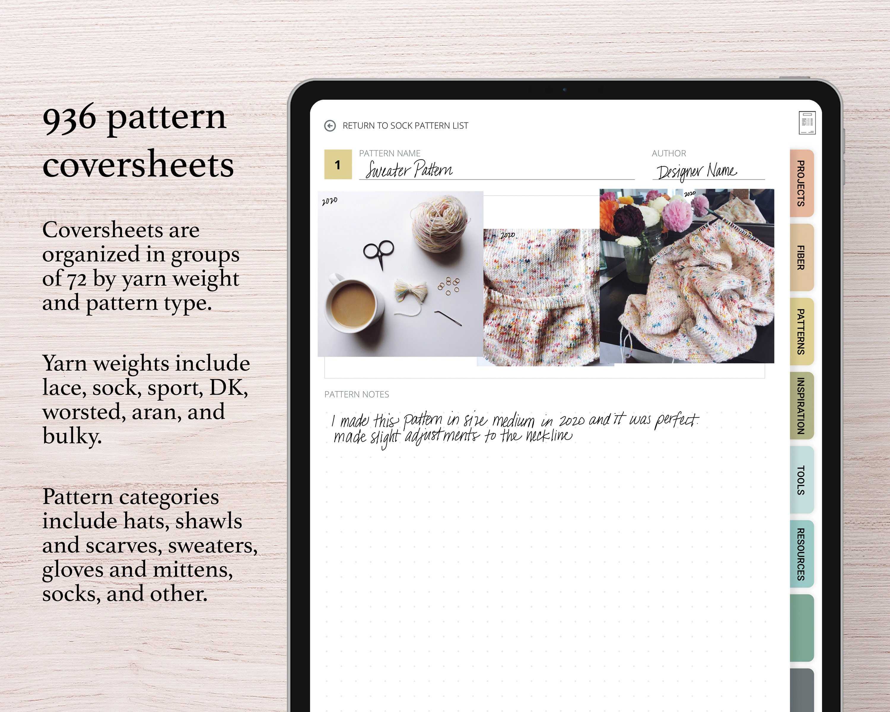 Crochet Planner Patterns Only Organize Crochet Patterns Etsy