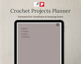 Digital Crochet Project Planner - Ultimate Project Organizer for Crochet | Rich Sable Color