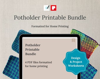 Crafters' Potholder Loom Printable Worksheet Bundle - Keep Your Projects Organized!