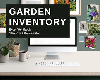 Excel | Digital Garden Planner | Customizable Garden Seed Organizer | Excel Workbook for Gardeners | Gift for Gardeners