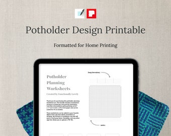 Crafters' Potholder Loom Design Planning Worksheet - Keep Your Creations Organized!