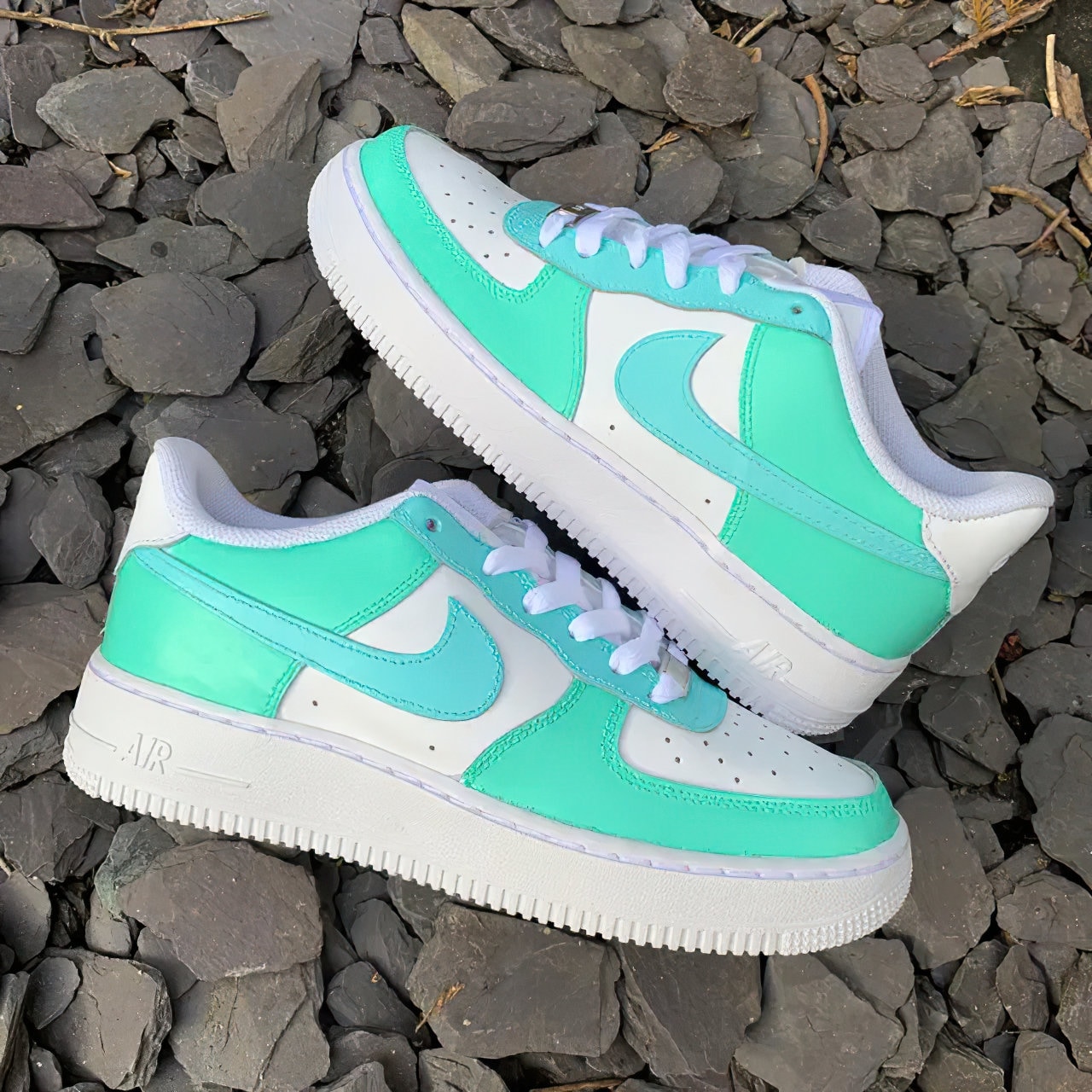 Nike Air Force 1 Mint Blue / Custom Nike AF1 / Trendy Summer | Etsy