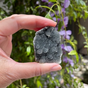 Stunning Black Chalcedony, Druzy Natural Black Chalcedony, Crystal Collector Piece