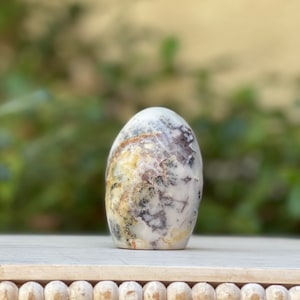 Beautiful Dendritic Opal Freeform, Flat Based Free Standing Dendritic Opal, Crystal Home Decor, Crystal Gift