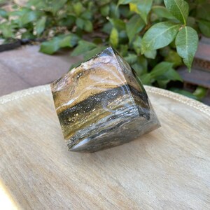 Large Ocean Jasper Cube , Solid Polished self standing OJ Cube, Ocean Jasper Cube for Home Decor, Sea Jasper