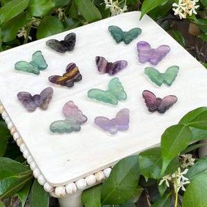 Fluorite 1.5 inch Crystal Butterfly, Gemstone Butterfly, Crystal Carvings, Home Decoration, Crystal Gifts, Mothers Day, Butterflies decor