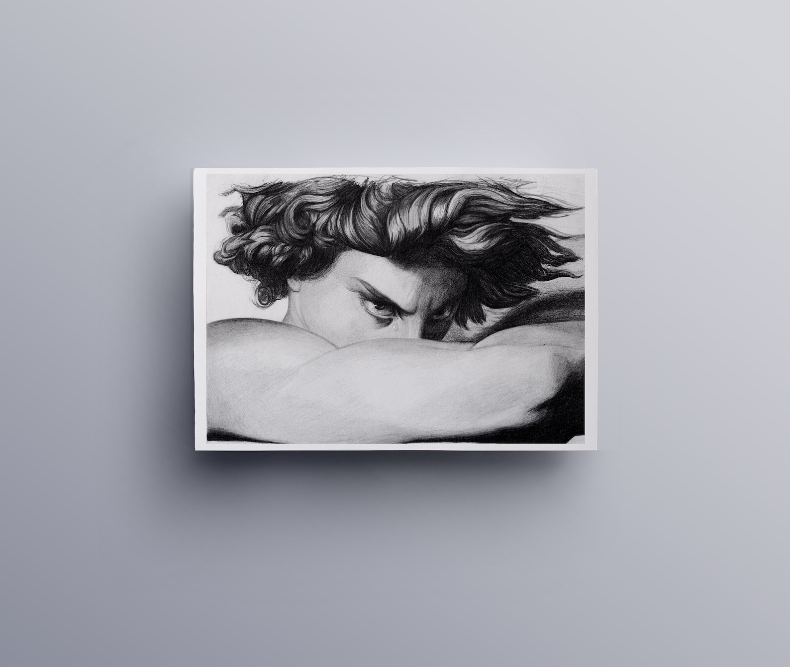 Alexandre Cabanel Fallen Angel Portrait Pencil Drawing Fine | Etsy