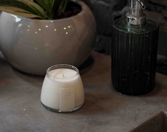 PROJECT COAX Soy Wax Candle. [SLC] Sea Salt, Lavender, Cotton. Hand poured, non-toxic, vegan. Eco-friendly.