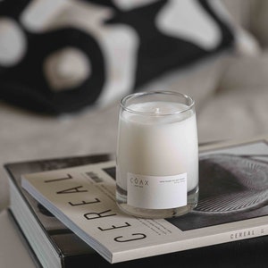 PROJECT COAX Soy Wax Candle. Lavender, Lily, Sandalwood. [LLS]. Hand poured, non-toxic, vegan, Eco-friendly.