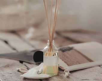 Reed Diffuser. [EWB] Eucalyptus, White Tea, Bamboo. PROJECT COAX. Hand bottled, non-toxic, Eco-friendly packaging Birthday Housing Warming