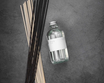 Difusor de varillas PROJECT COAX. [LLS] Lavanda, lirio, sándalo. Envasado a mano, no tóxico, vegano, envase ecológico.