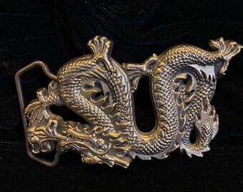 Vintage Dragon Belt  Buckle