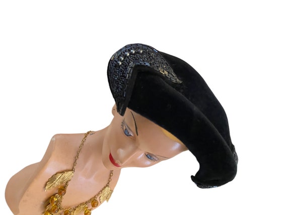 1940s vintage hat cocktail fascinator authentic 4… - image 5