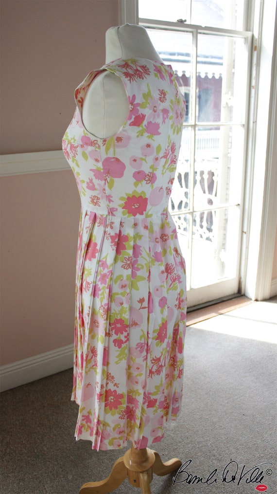 Vintage 60s Floral Day Dress Small - image 2