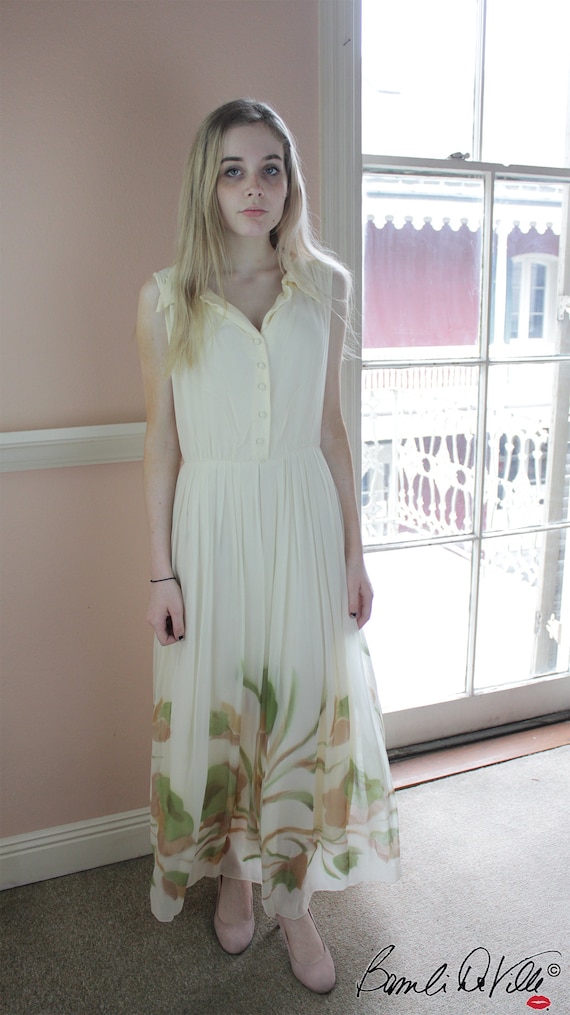 Vintage 70s Chiffon Summer Dress - image 4