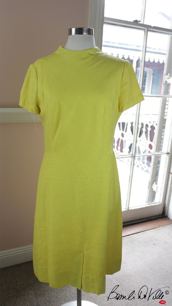 Vintage 60s Yellow Summer Dress