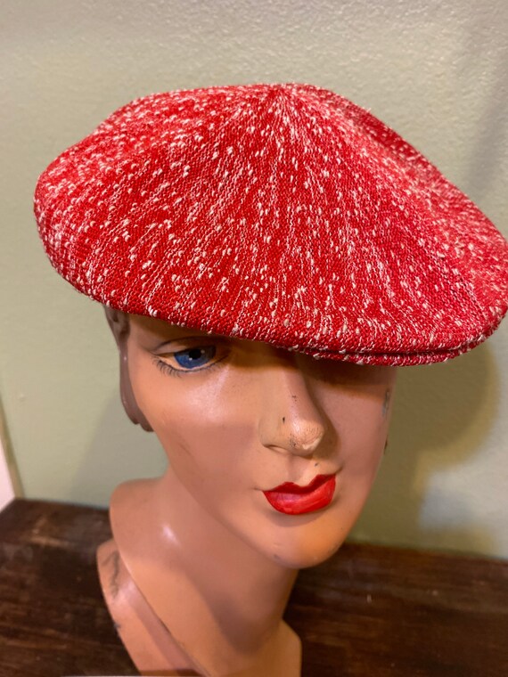 Vintage Newsboy cap Red Gem
