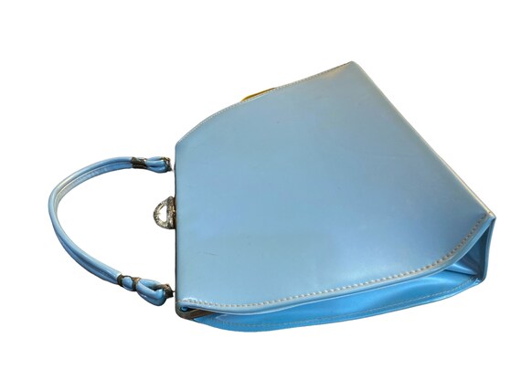 Vintage  60s Baby Blue MCM Handbag Mod Purse - image 4