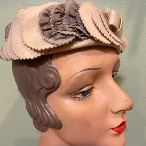 30s 40s hat cloche Felt Vintage image 1