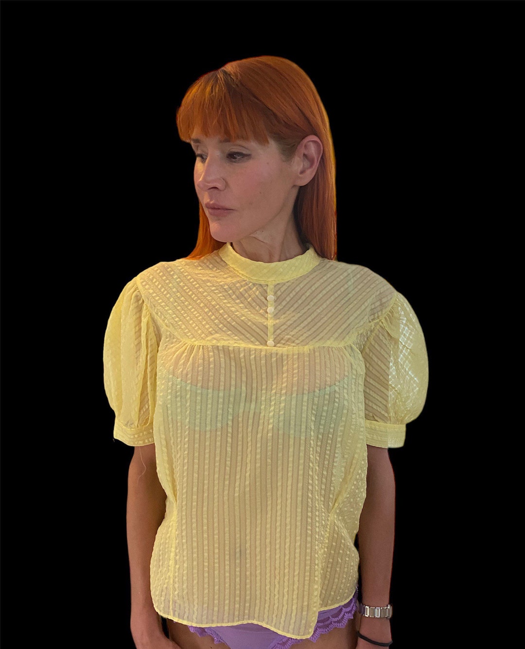 Vintage Sheer Top-Bust 36 to 40