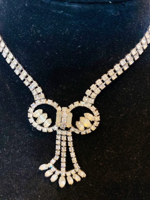 Art Deco 40s Rhinestone choker necklace - Gem