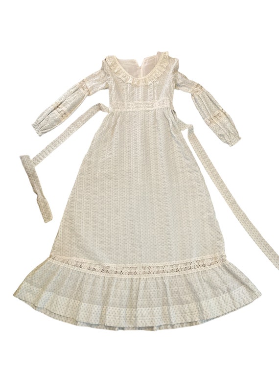 Vintage 70s hippie BoHo peasant dress gunne  Sax S