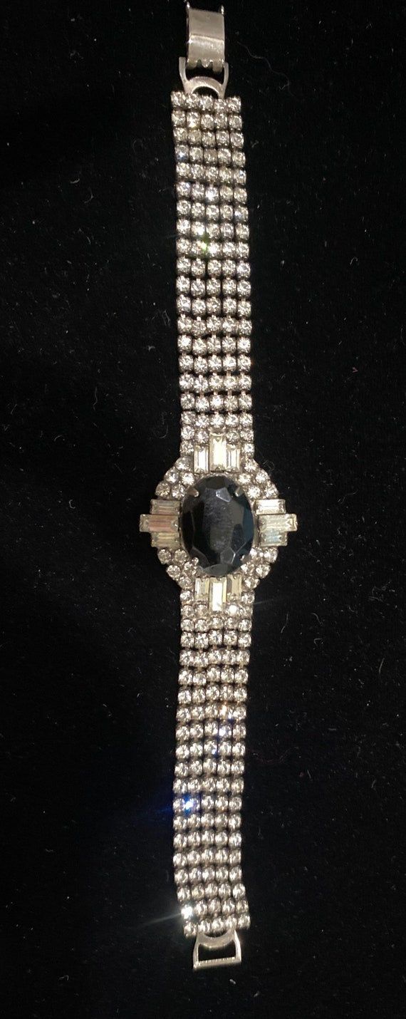 Vintage 50s rhinestone glamorous bracelet baguette