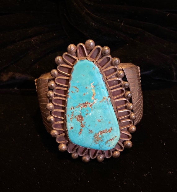 Antique Navajo Turquoise bracelet large RARE