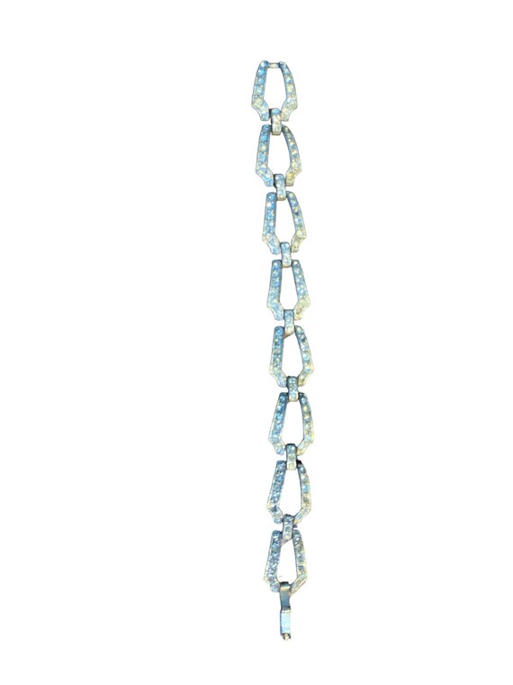 Art deco rhinestone bracelet 1920s - image 3