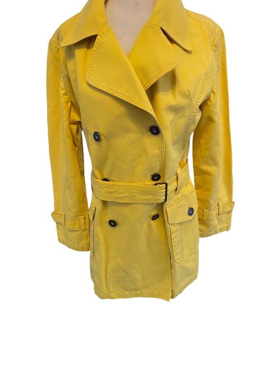 Vintage 80s Fiorucci designer canary yellow overco