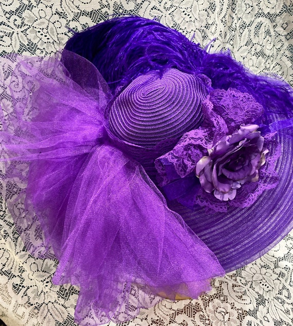 Vintage purple Victorian Style vintage Edwardian … - image 3