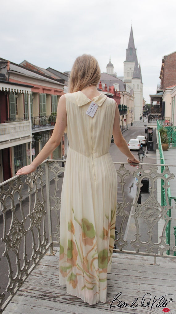 Vintage 70s Chiffon Summer Dress - image 6