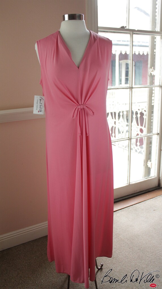 Vintage 70s Disco Era Pink Dress *Plus Sized* XL D