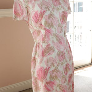 Vintage Mod Pink Floral 50s 60s image 6