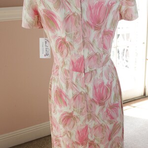 Vintage Mod Pink Floral 50s 60s image 4