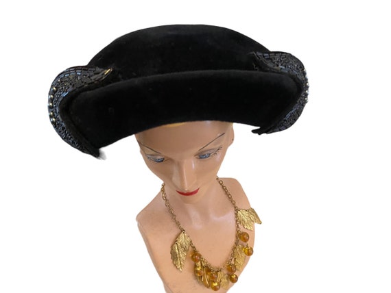 1940s vintage hat cocktail fascinator authentic 4… - image 4