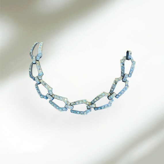 Art deco rhinestone bracelet 1920s - image 2