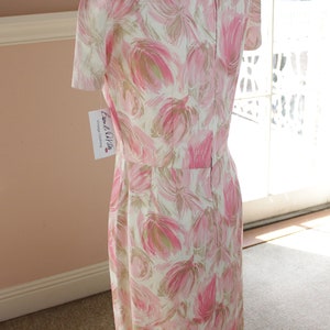 Vintage Mod Pink Floral 50s 60s image 3