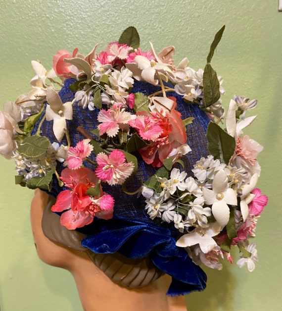 20s Floral Cloche Vintage Hat - image 5