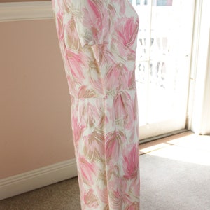 Vintage Mod Pink Floral 50s 60s image 5