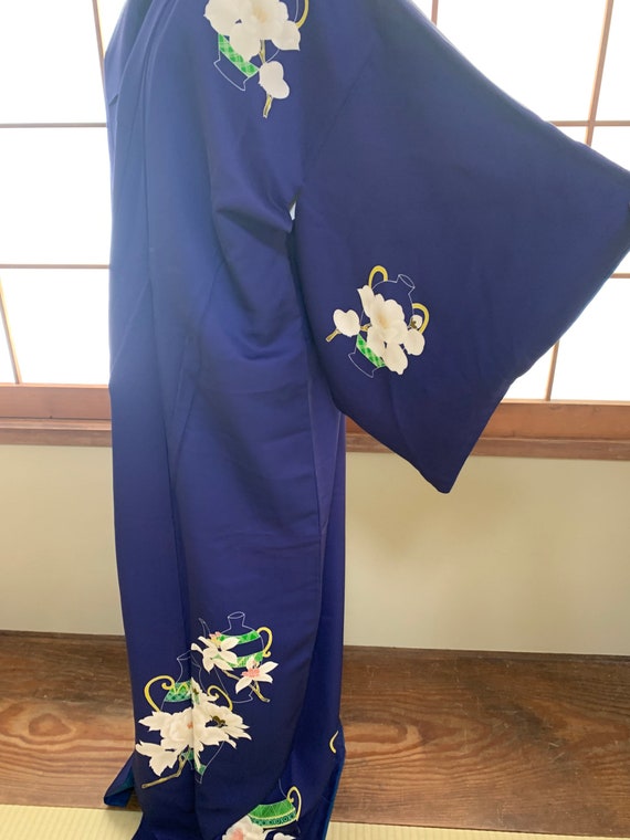 Vintage royal blue Kimono Japan