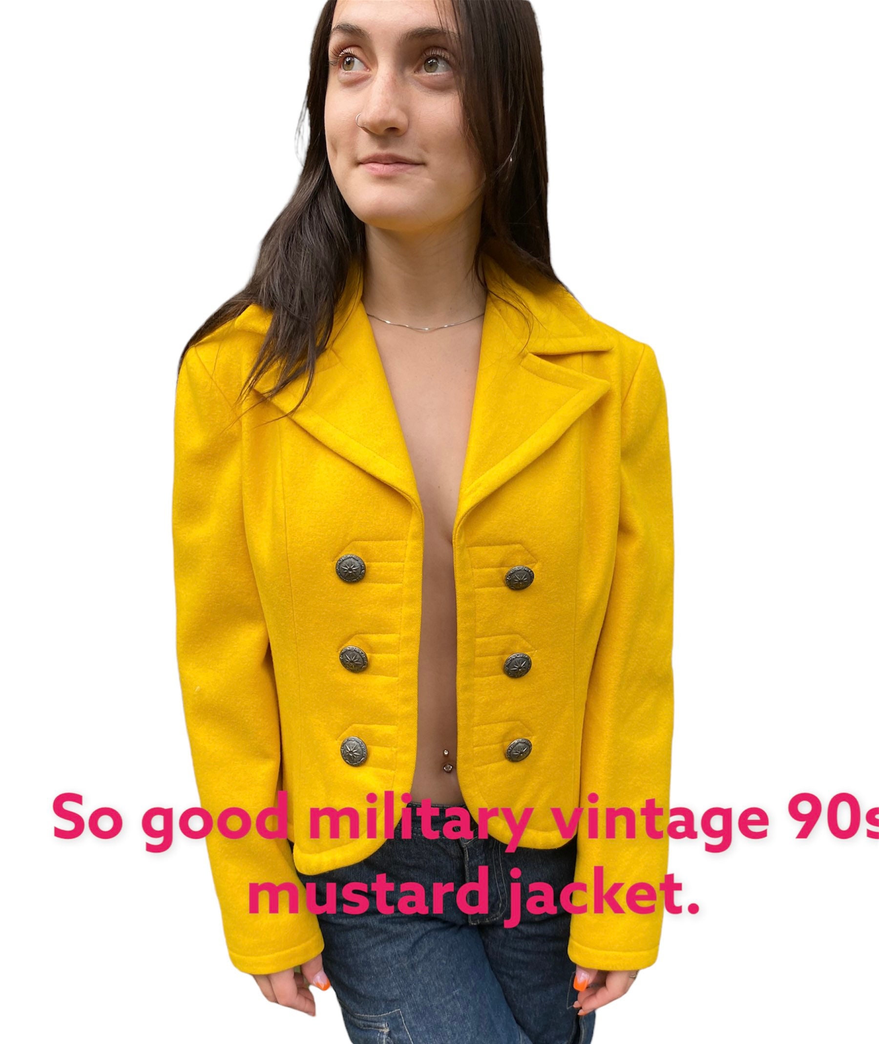 Mustard top military jacket
