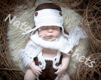 Newborn Pilot Outfit, Baby Pilot Outfit, Boy Photo Outfit, Newborn Photo Prop, Pilot Photo Prop, Pilot Outfit, Baby Aviator Prop